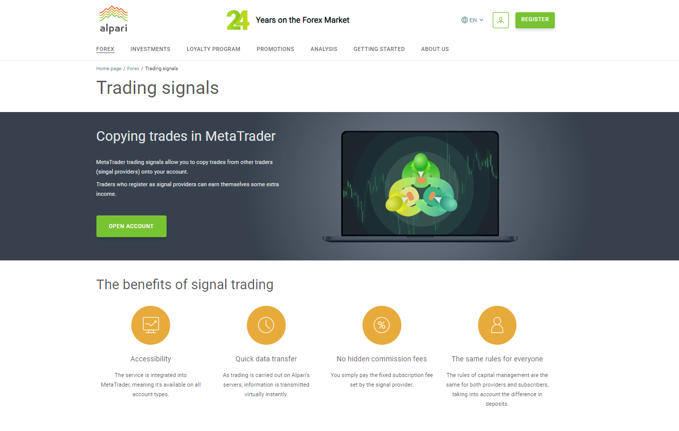 Alpari Trading Signals