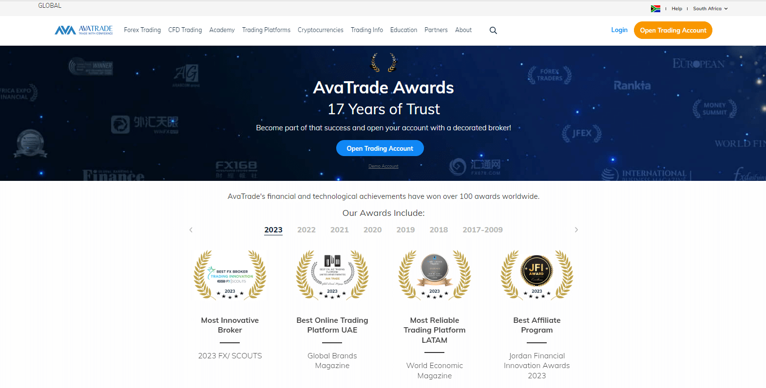 AvaTrade Awards and Recognition