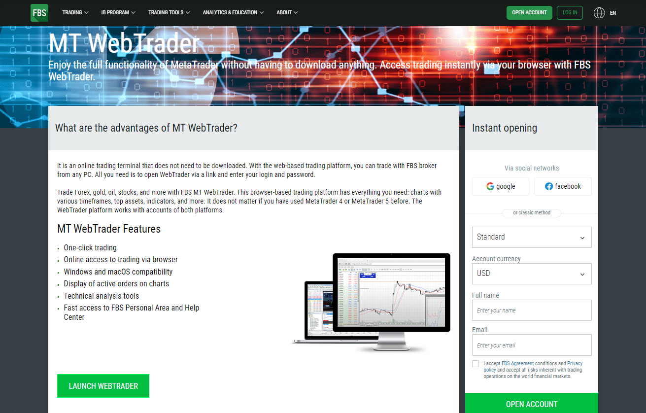 FBS Web Traffic Report