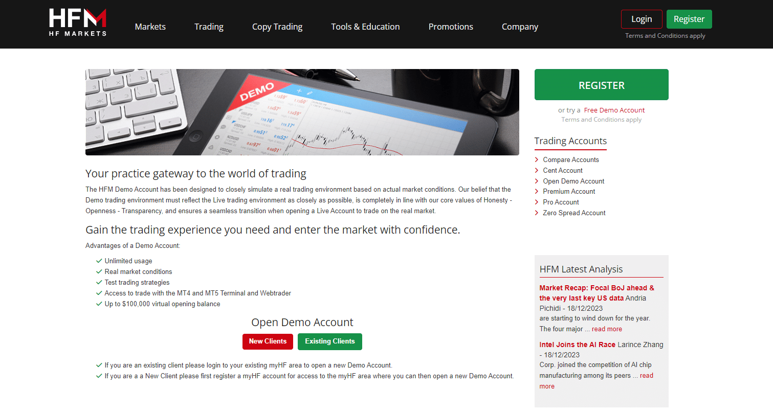 HFM Demo Account