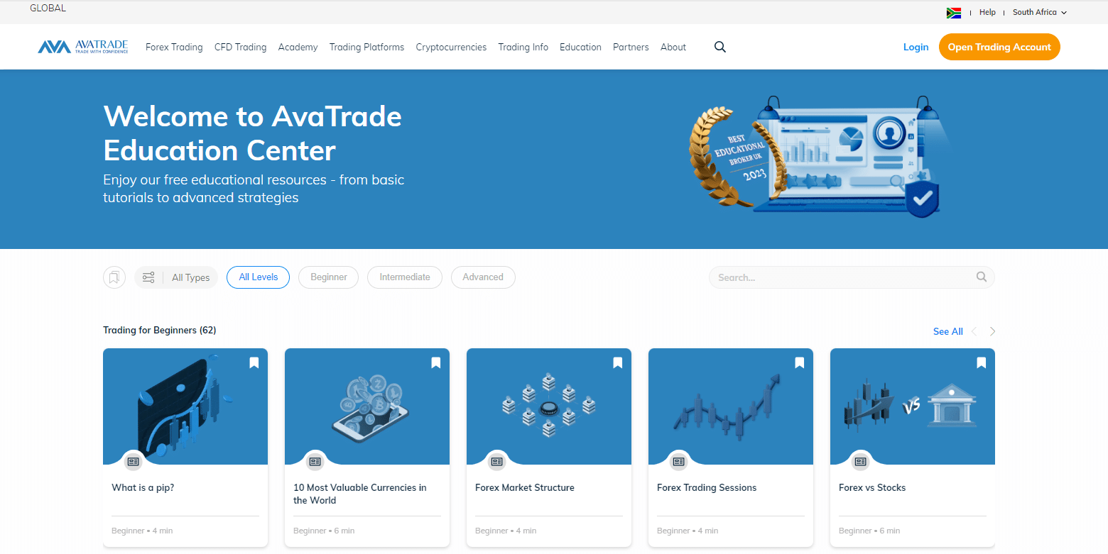 Pros and Cons  of AvaTrade Education and Research