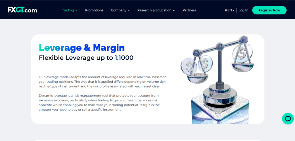 FXGT.com Leverage and margin